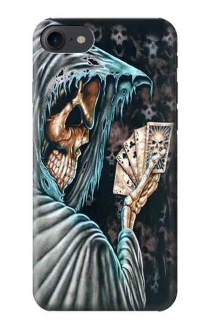 S0748 死神 死ポーカー Grim Reaper Death Poker iPhone 7, iPhone 8 バックケース、フリップケース・カバー
