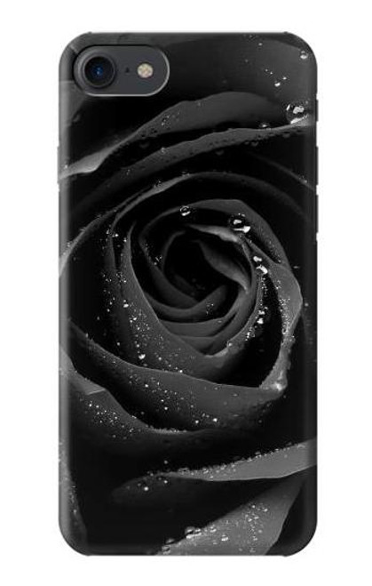 S1598 黒バラ Black Rose iPhone 7, iPhone 8 バックケース、フリップケース・カバー