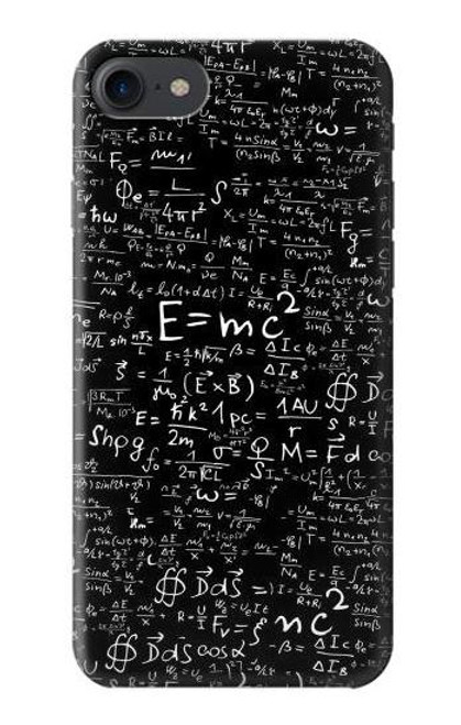 S2574 数学物理学黒板式 Mathematics Physics Blackboard Equation iPhone 7, iPhone 8 バックケース、フリップケース・カバー