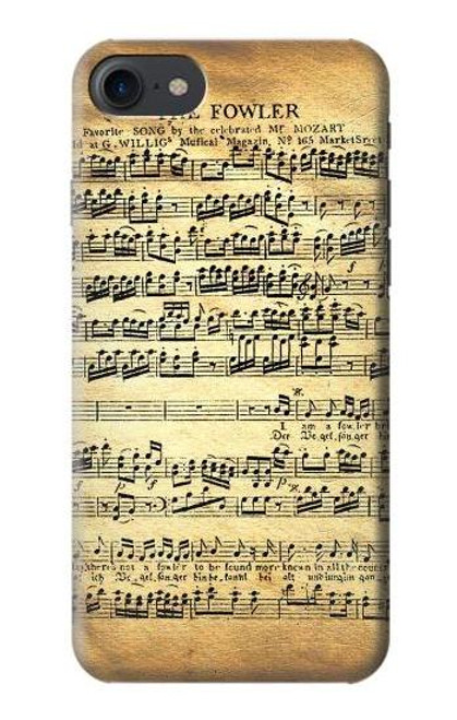 S2667 ファウラーモーツァルト音楽シート The Fowler Mozart Music Sheet iPhone 7, iPhone 8 バックケース、フリップケース・カバー
