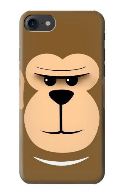 S2721 可愛い気難しい猿の漫画 Cute Grumpy Monkey Cartoon iPhone 7, iPhone 8 バックケース、フリップケース・カバー