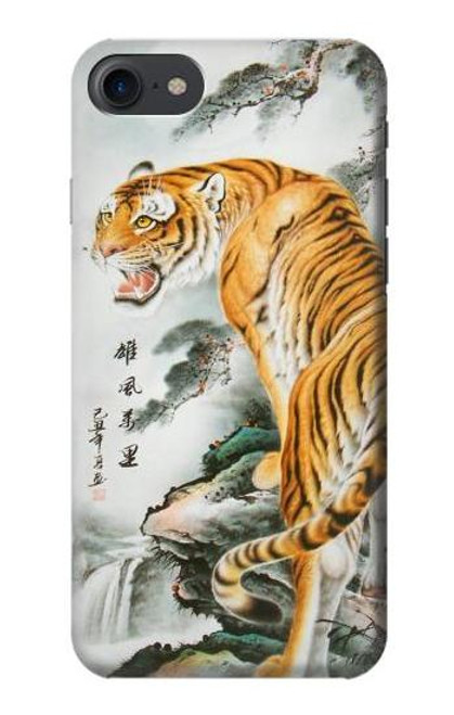 S2750 虎の絵画 Oriental Chinese Tiger Painting iPhone 7, iPhone 8 バックケース、フリップケース・カバー