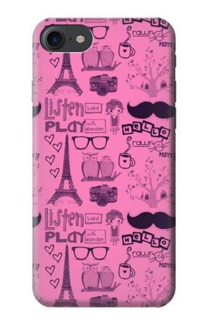 S2885 パリピンク Paris Pink iPhone 7, iPhone 8 バックケース、フリップケース・カバー