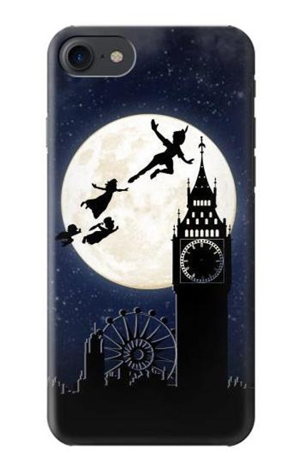 S3249 ピーター・パン Peter Pan Fly Full Moon Night iPhone 7, iPhone 8 バックケース、フリップケース・カバー