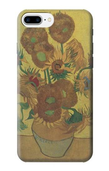 S0214 フィンセント・ファン・ゴッホ 15本のひまわり Van Gogh Vase Fifteen Sunflowers iPhone 7 Plus, iPhone 8 Plus バックケース、フリップケース・カバー