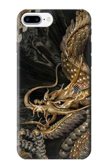 S0426 ゴールドドラゴン Gold Dragon iPhone 7 Plus, iPhone 8 Plus バックケース、フリップケース・カバー