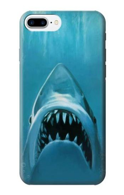 S0830 白いサメ White Shark iPhone 7 Plus, iPhone 8 Plus バックケース、フリップケース・カバー