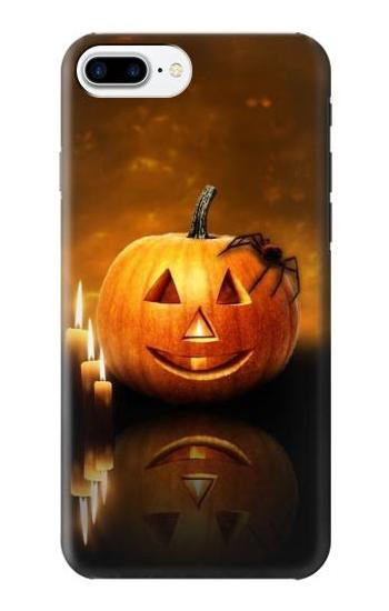 S1083 南瓜 蜘蛛 蝋燭 ハロウィーン Pumpkin Spider Candles Halloween iPhone 7 Plus, iPhone 8 Plus バックケース、フリップケース・カバー