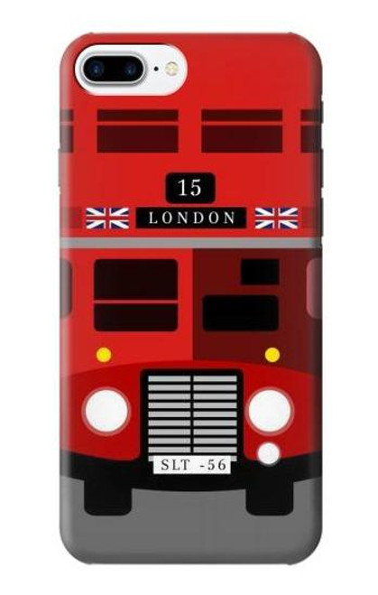 S2058 英国のダブルデッカーバスミニマリスト England British Double Decker Bus Minimalist iPhone 7 Plus, iPhone 8 Plus バックケース、フリップケース・カバー