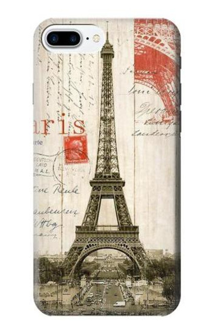S2108 エッフェル塔パリポストカード Eiffel Tower Paris Postcard iPhone 7 Plus, iPhone 8 Plus バックケース、フリップケース・カバー