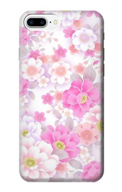 S3036 ピンクフラワーフローラ Pink Sweet Flower Flora iPhone 7 Plus, iPhone 8 Plus バックケース、フリップケース・カバー