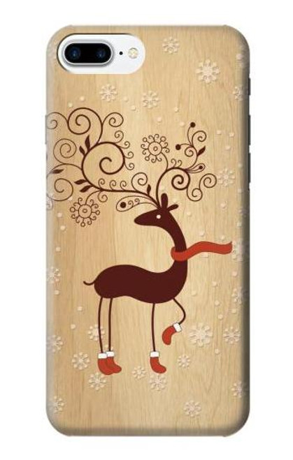 S3081 トナカイ Wooden Raindeer Graphic Printed iPhone 7 Plus, iPhone 8 Plus バックケース、フリップケース・カバー