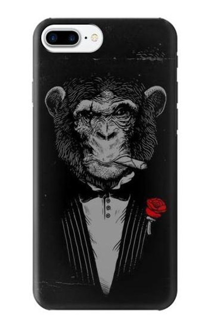 S3167 面白いマフィア猿 Funny Gangster Mafia Monkey iPhone 7 Plus, iPhone 8 Plus バックケース、フリップケース・カバー