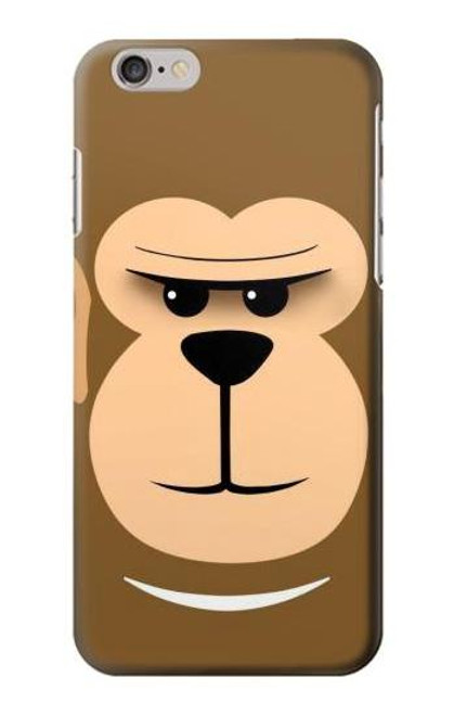 S2721 可愛い気難しい猿の漫画 Cute Grumpy Monkey Cartoon iPhone 6 6S バックケース、フリップケース・カバー