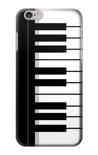 S3078 黒と白のピアノキーボード Black and White Piano Keyboard iPhone 6 6S バックケース、フリップケース・カバー