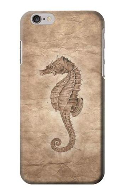 S3214 タツノオトシゴスケルトン化石 Seahorse Skeleton Fossil iPhone 6 6S バックケース、フリップケース・カバー