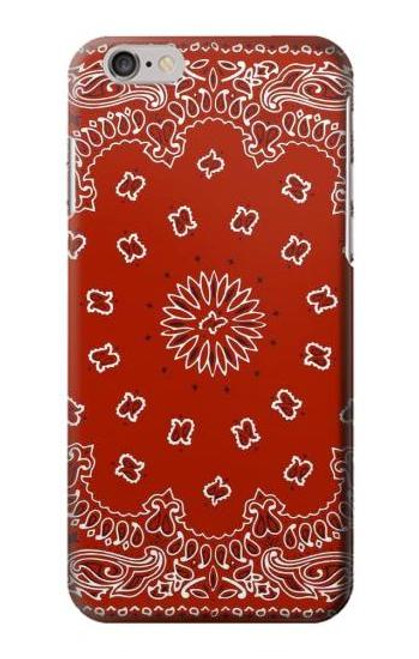 S3355 赤バンダナパターン Bandana Red Pattern iPhone 6 6S バックケース、フリップケース・カバー