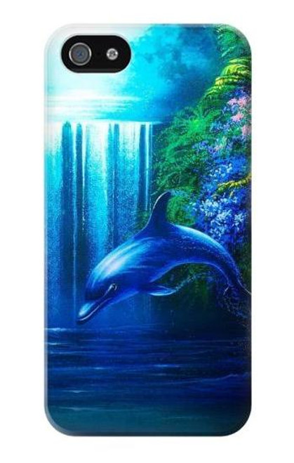 S0385 イルカ Dolphin iPhone 5 5S SE バックケース、フリップケース・カバー