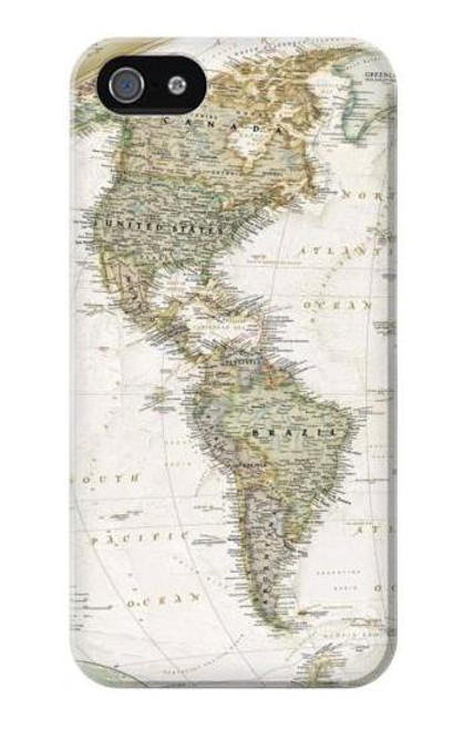 S0604 世界地図 World Map iPhone 5 5S SE バックケース、フリップケース・カバー