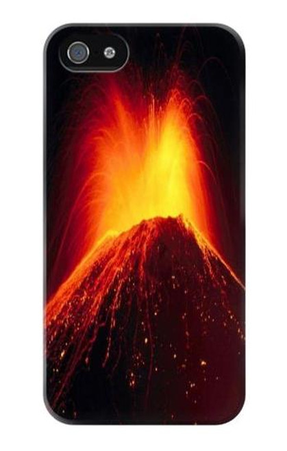 S0745 火山の溶岩 Volcano Lava iPhone 5 5S SE バックケース、フリップケース・カバー
