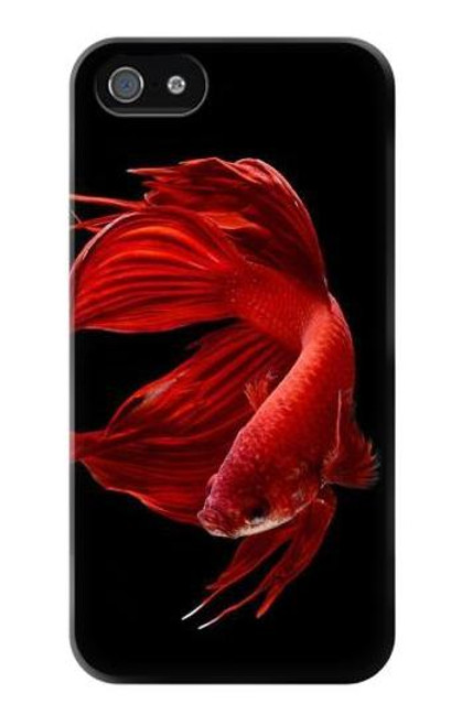 S2092 シャムと戦うサイアム Red Siamese Fighting Fish iPhone 5 5S SE バックケース、フリップケース・カバー