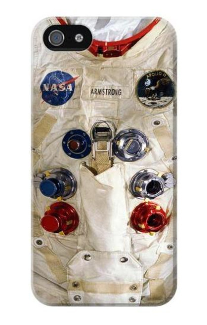 S2639 ニール・アームストロングホワイト宇宙飛行士の宇宙服 Neil Armstrong White Astronaut Space Suit iPhone 5 5S SE バックケース、フリップケース・カバー