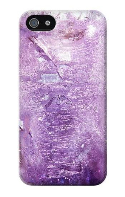 S2690 アメジスト結晶グラフィックプリント Amethyst Crystals Graphic Printed iPhone 5 5S SE バックケース、フリップケース・カバー