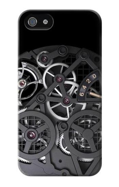 S3176 時計の中 Inside Watch Black iPhone 5 5S SE バックケース、フリップケース・カバー