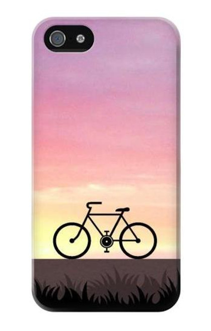 S3252 自転車 日没 Bicycle Sunset iPhone 5 5S SE バックケース、フリップケース・カバー