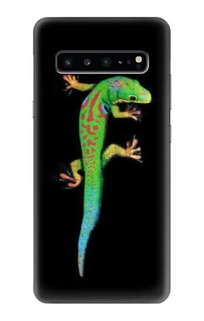 S0125 緑ヤモリ Green Madagascan Gecko Samsung Galaxy S10 5G バックケース、フリップケース・カバー