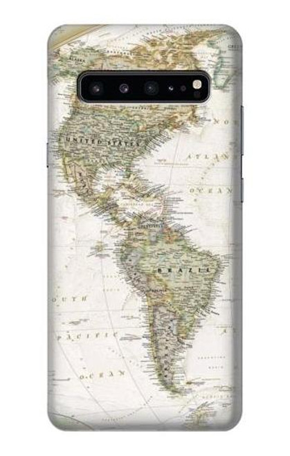 S0604 世界地図 World Map Samsung Galaxy S10 5G バックケース、フリップケース・カバー