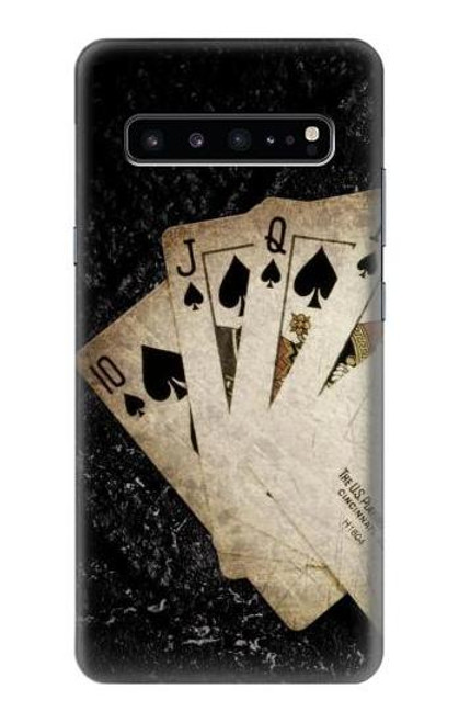 S3231 ヴィンテージロイヤルストレートフラッシュカード Vintage Royal Straight Flush Cards Samsung Galaxy S10 5G バックケース、フリップケース・カバー