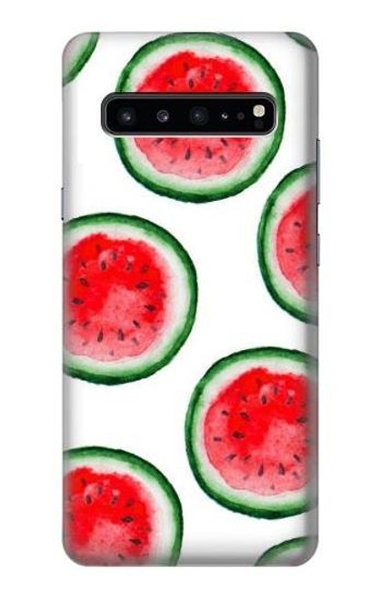 S3236 スイカパターン Watermelon Pattern Samsung Galaxy S10 5G バックケース、フリップケース・カバー