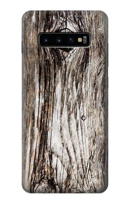 S2844 古い木材樹皮 グラフィック Old Wood Bark Printed Samsung Galaxy S10 Plus バックケース、フリップケース・カバー