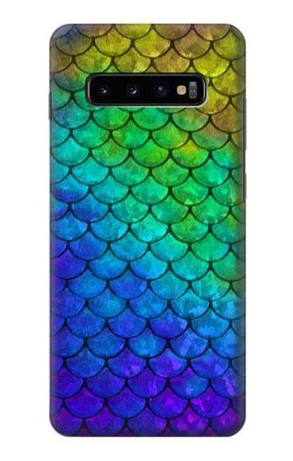 S2930 人魚のスケール Mermaid Fish Scale Samsung Galaxy S10 Plus バックケース、フリップケース・カバー