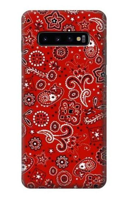 S3354 赤バンダナ Red Classic Bandana Samsung Galaxy S10 Plus バックケース、フリップケース・カバー