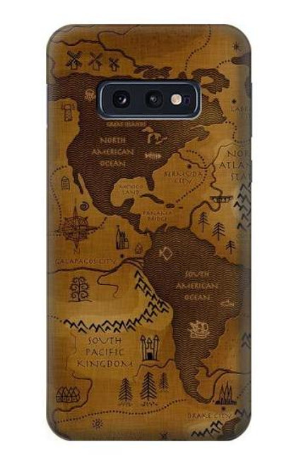 S2861 アンティークの世界地図 Antique World Map Samsung Galaxy S10e バックケース、フリップケース・カバー