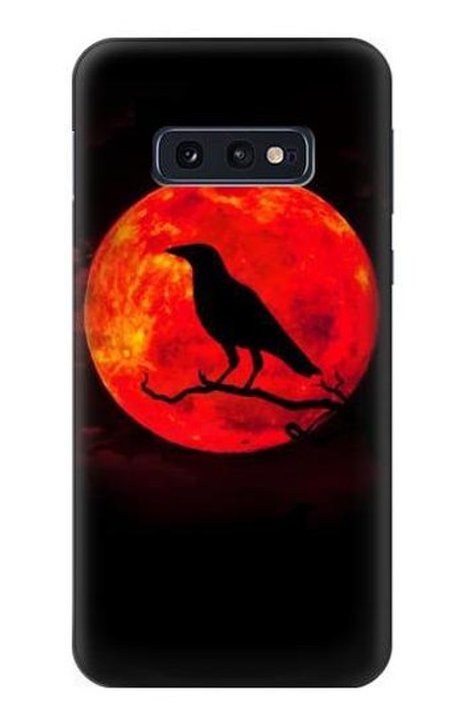 S3328 カラス赤い月 Crow Red Moon Samsung Galaxy S10e バックケース、フリップケース・カバー