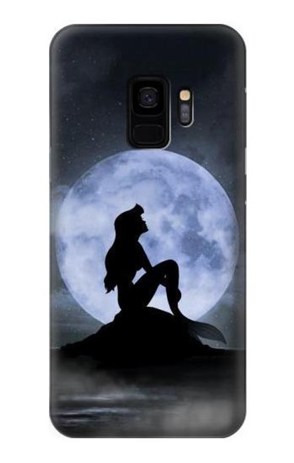 S2668 マーメイドシルエット月の夜 Mermaid Silhouette Moon Night Samsung Galaxy S9 バックケース、フリップケース・カバー