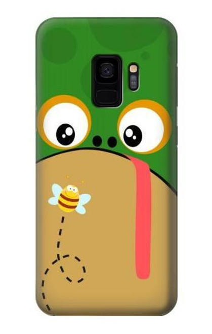 S2765 かわいいカエル ハチ 漫画 Frog Bee Cute Cartoon Samsung Galaxy S9 バックケース、フリップケース・カバー