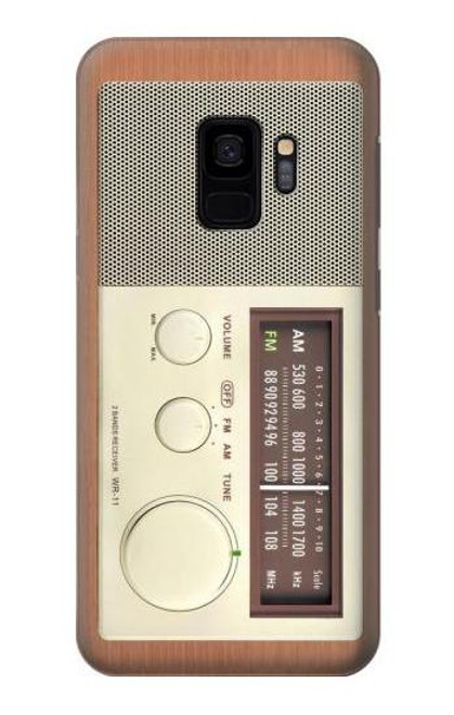 S3165 FM AM木レシーバーグラフィック FM AM Wooden Receiver Graphic Samsung Galaxy S9 バックケース、フリップケース・カバー