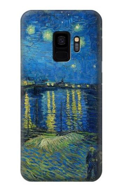 S3336 ヴァン・ゴッホローソンの星空 Van Gogh Starry Night Over the Rhone Samsung Galaxy S9 バックケース、フリップケース・カバー