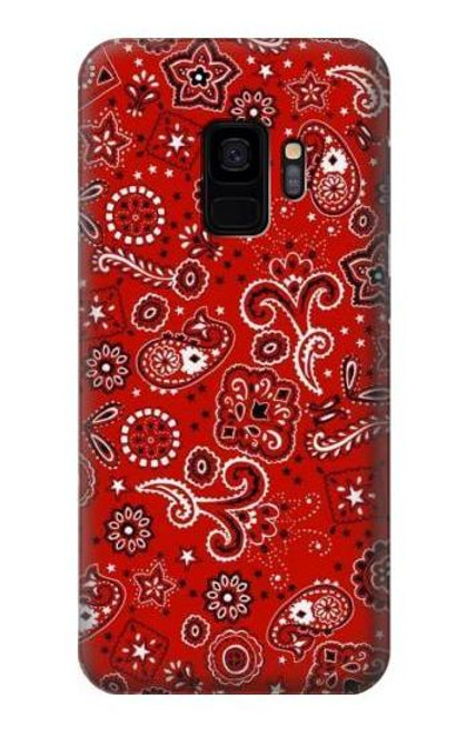 S3354 赤バンダナ Red Classic Bandana Samsung Galaxy S9 バックケース、フリップケース・カバー