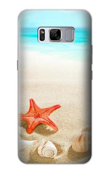 S3212 シーシェルズ・ヒトデ・ビーチ Sea Shells Starfish Beach Samsung Galaxy S8 Plus バックケース、フリップケース・カバー