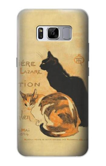 S3229 ヴィンテージ猫ポスター Vintage Cat Poster Samsung Galaxy S8 バックケース、フリップケース・カバー