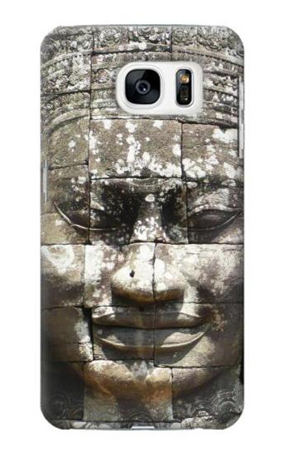 S0314 古代カンボジアの仏教 Ancient Cambodian Buddhism Samsung Galaxy S7 バックケース、フリップケース・カバー