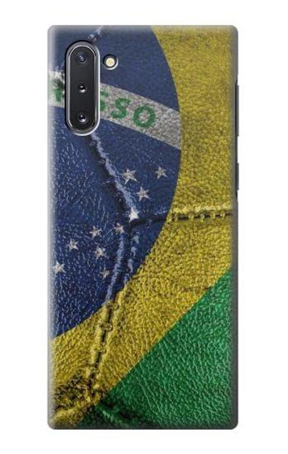 S3297 ブラジルの旗ビンテージフットボールのグラフィック Brazil Flag Vintage Football Graphic Samsung Galaxy Note 10 バックケース、フリップケース・カバー