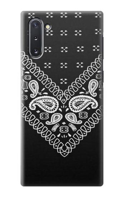 S3363 黒バンダナ Bandana Black Pattern Samsung Galaxy Note 10 バックケース、フリップケース・カバー