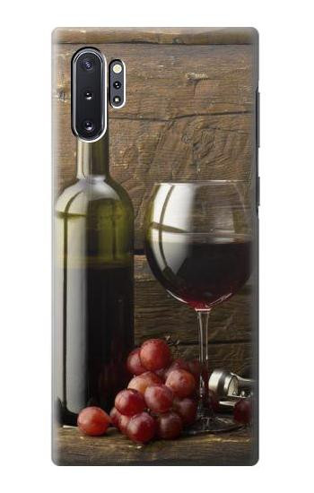 S1316 ブドウのボトルと赤ワインのグラス Grapes Bottle and Glass of Red Wine Samsung Galaxy Note 10 Plus バックケース、フリップケース・カバー