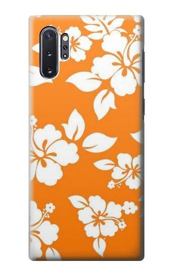 S2245 ハワイのハイビスカスオレンジ柄 Hawaiian Hibiscus Orange Pattern Samsung Galaxy Note 10 Plus バックケース、フリップケース・カバー